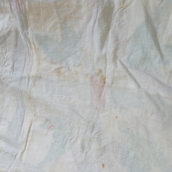 Vintage Patchwork Star Pattern Quilt with Red and Blue Accents 74x89 - Picture 10 of 17